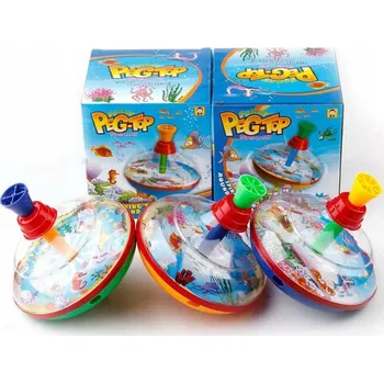 Hračka pro nejmenší Barevná hračka Káča na natahování 11 cm MC