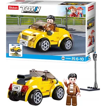 ostatní stavebnice SLUBAN TOWN STAVEBNICE 85 DÍLŮ AUTOMATICKÝ ODTAHUJÍCÍ VOZ