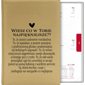 Kalendář Knižní kalendář 2026 A5 FunnyCase zlatý