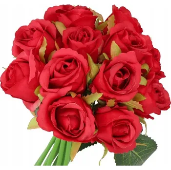 umělá květina UMĚLÉ KVĚTY RŮŽE SILIKONOVÉ GUMOVÉ JAKO ŽIVÉ KYTICE VELKÁ