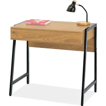 Psací stůl Obdélníkový psací stůl Mebel-Partner 84 x 48 x 76 cm černý, dub