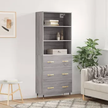 Příborník a kredenc zahrada-XL Skříň highboard šedá sonoma 69,5 x 34 x 180 cm kompozitní dřevo 3189363