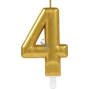 Dortová svíčka Svíčka na dort zlatá 4