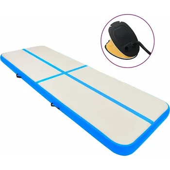 Fitness vidaXL Nafukovací žíněnka s pumpou 400 x 100 x 20 cm PVC [92681] Barva: Modrá