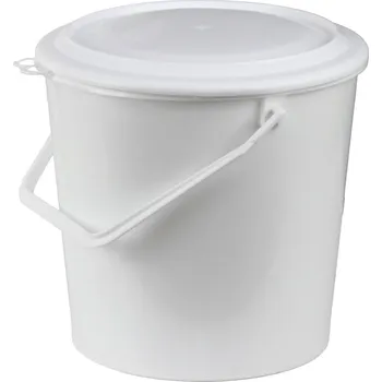 kbelík BESOP - Vědro bílé 10l s víkem, umělá hmota