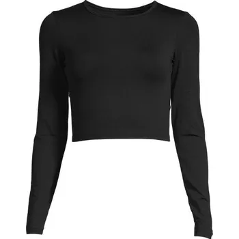 Dívčí tričko CASALL Crop Tričko s dlouhým rukávem Black 40