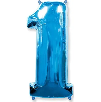 Balónek BALÓN 100CM ČÍSLICE SVĚTLE MODRÝ 1 NA HELIUM