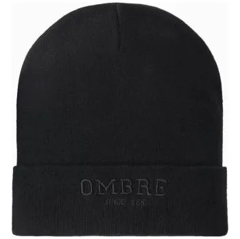 Čepice Ombre Clothing Pánská čepice v černé barvě V1 om-acwh-0120