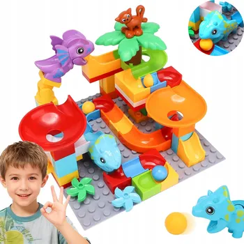 ostatní stavebnice Kuličková DRÁHA KULIČKOVÉ STAVEBNICE KULODROM LABYRINTY KULIČKY SADA 55 DÍLŮ