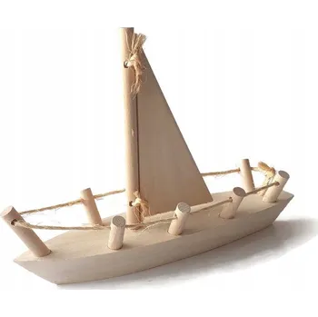 Dřevěná hračka Hračka LOĎ DŘEVĚNÁ Montessori EKO