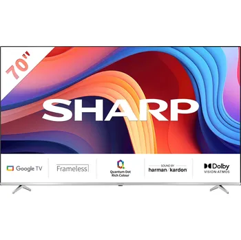 Televizor QLED Televize Sharp 70GP6260E 70" 4K UHD stříbrná