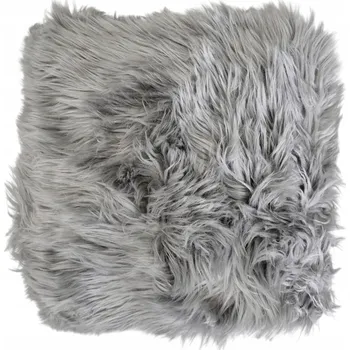 Polštář POLŠTÁŘ IMITACE OVČÍ KŮŽE ŠEDÝ 40x40 cm