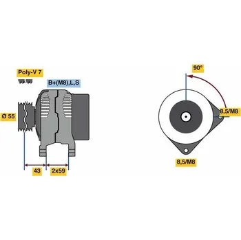 Alternátor generátor BOSCH 0 986 081 220