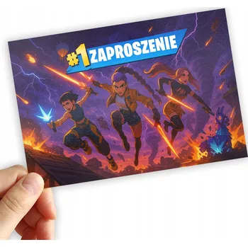 Pozvánka POZVÁNKA HUNTRIX BITVA LOVKYNĚ DÉMONŮ DĚTSKÁ NAROZENINOVÁ PÁRTY