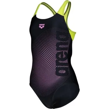 Dívčí plavky Dívčí plavky Arena DIM LIGHT SWIMSUIT SWIM PRO BACK L 6/7 Černá, Žlutá, Růžová