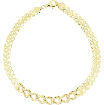 Náramek Zlatý náramek se zirkony - AP542-6771