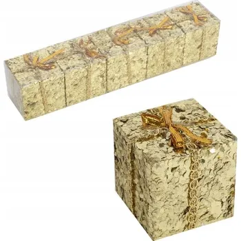 Vánoční dekorace Sada 5 zlatých vánočních ozdob - přívěsky dárky