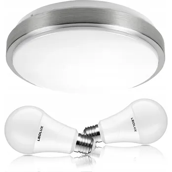 LEDLUX kulatý Stropní Svítidlo 34 x 34 cm bílá, stříbrná