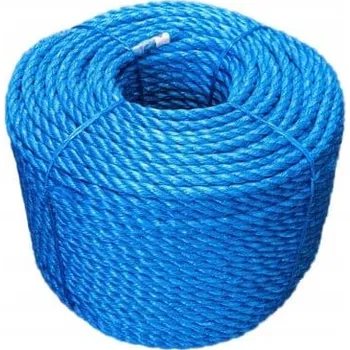 Lany POLYPROPYLENOVÉ LANO ŠŇŮRA PLETENÁ JACHTAŘSKÁ SILNÁ 6MM MODRÁ 1M