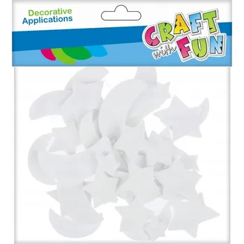 Vánoční dekorace Craft With Fun Dekorativní ozdoba Eva Hvězdy Fluo Samolepicí 40ks 12/144