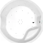 POLYSAN ROYAL ROUND hydromasážní vana, 172x172x49cm, Highline Hydro-Air, chrom
