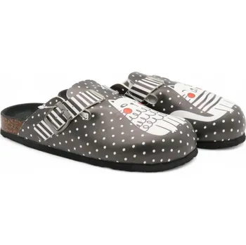 Dámské pantofle SAMLUX® Dámské korkové pantofle s plnou špičkou 9005 černá 40