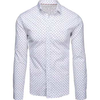 Pánská košile Pánská ležérní košile Dstreet DX2627 Barva: Bílá, Velikost: XL