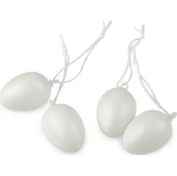 Velikonoční dekorace Velikonoční vajíčka k zavěšení, barevný mix Varianta: 2 krémová nejsvět., Balení: 1 sáček