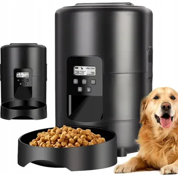 Miska pro psa Balimo Krmítko pro kočky a psy s noční lampičkou, černé, 3L