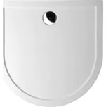 POLYSAN ISA 90 sprchová vanička z litého mramoru, půlkruh 90x90cm, bílá