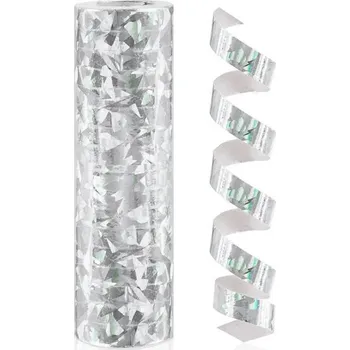 Serpentýna holografická stříbrná - 400 cm - Silvestr - 1 ks