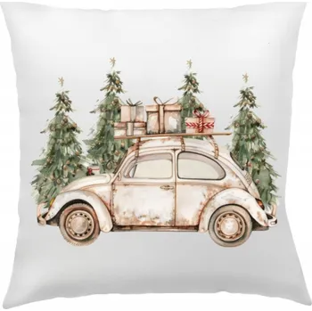 Polštář POVLEČENÍ NA VÁNOČNÍ POLŠTÁŘEK 40x40 cm DEKORATIVNÍ DO OBÝVÁKU VÁNOCE