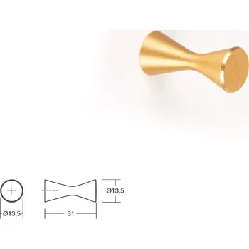 Nábytkové kování Nábytková úchytka knopka VIEFE 0497 DIABOLO FI14 zlatá