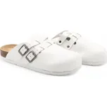 SAMLUX® Dámské korkové pantofle s plnou špičkou bílé 9007 Barva: White, Velikost: 37