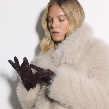 Rukavice Reserved - Kožené rukavice - hnědá - 496FE-83X - 496FE-83X-S