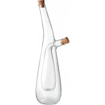 Obraz Láhev na olej a ocet z borosilikátového skla s korkovou zátkou