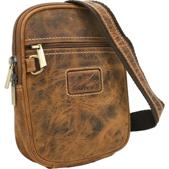 Peterson Pánská crossbody taška Delai tmavě hnědá One size