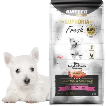 Krmivo pro psa EUPHORIA FRESH MEAT Junior Krůta a králík suché Krmivo pro psy XS/S 2kg