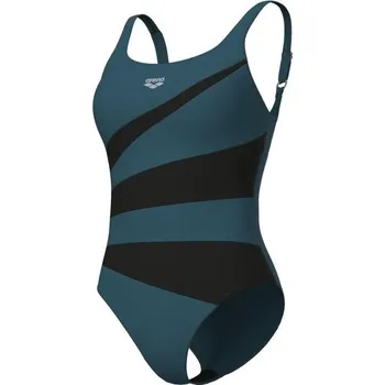 Oblečení a móda Dámské plavky Arena ISABELLA SWIMSUIT WING BACK 44 Tmavě šedá, Tmavě zelená, Bílá