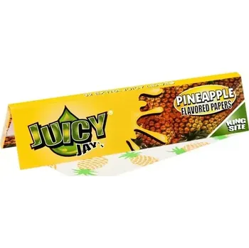 Ochucené konopné papírky King Size s tropickou příchutí ananasu. Trojitě máčené pro intenzivní chuť, potištěné sójovým inkoustem. Zcela bez THC.