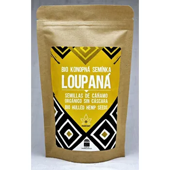 Jádra konopných semen obsahující širokou škálu vitamínů, aminokyselin, minerálů a vlákniny.