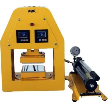 dílenský stroj Hydraulický lis, jež využívá technologii ohřevu pro až o 80% dokonalejší extrakci pryskyřice. 20 tun, vyhřívaná lisovací plocha 12x12cm.