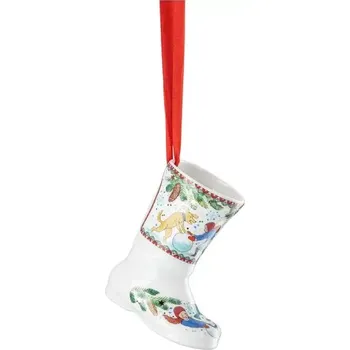 Vánoční dekorace Rosenthal Porcelánová ozdoba na stromeček Bota, Vánoční radovánky, 7,5 cm 02249-722744-27830