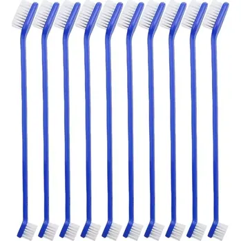 Kosmetika pro psa TopTechnology 10 ks efektivní zubní kartáček pro psy a kočky, modrý