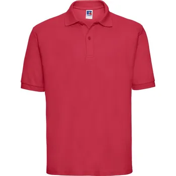 Pánské tričko Russell Polokošile 539M, krátký rukáv COT10539M24805-classic red 2XL Červená