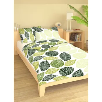 Povlečení Povlečení Listy zelené krep