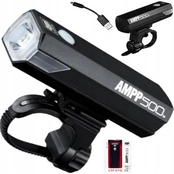 Cyklosvítilna Osvětlení na kolo CatEye AMPP 500 lm HL-EL085RC USB zielona 500 lm USB