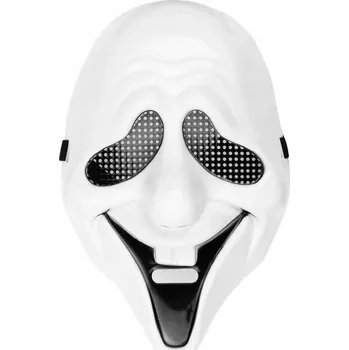 Karnevalová maska Maska na obličej 130063 plastová duch bílá
