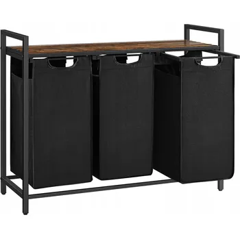 Koš na prádlo Volně stojící koš na prádlo 4CONVY 114 l černý