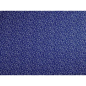 Bavlněná látka / plátno drobné květy Varianta: 6 (22370-4) modrá tmavá bílá, Balení: 1 m